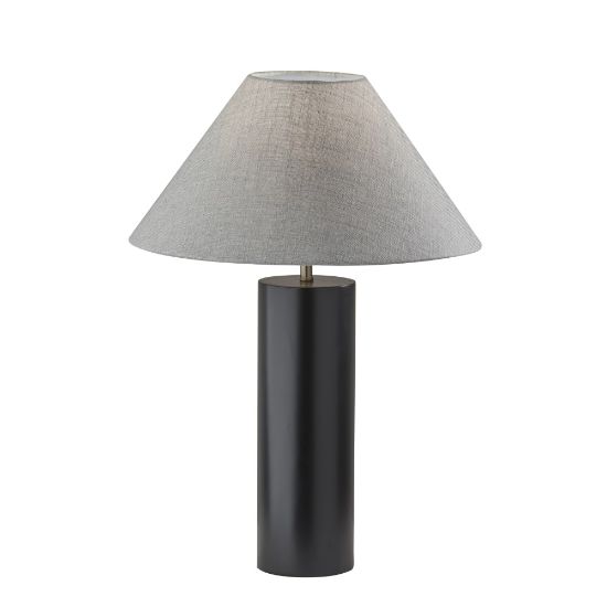 Picture of Adesso Martin Table Lamp, 25-1/2inH, Light Gray Shade/Black Base