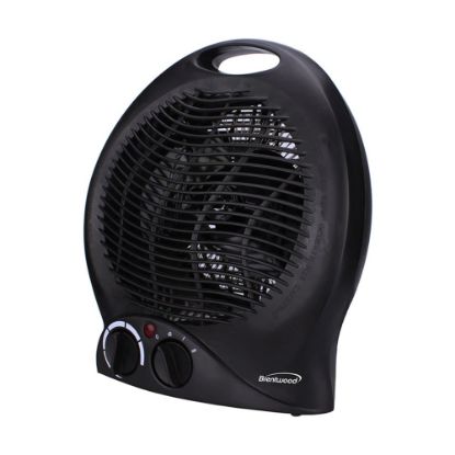 Picture of Brentwood 1500-Watt 2-In-1 Fan Heater, 11in x 8-1/2in, Black