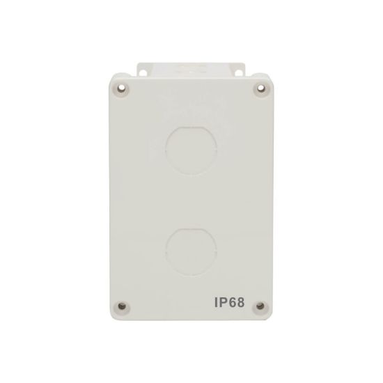 Picture of Eaton Tripp Lite Series Waterproof Electrical Junction Box - Cat5e/6, Surface Mount, Industrial, Single Gang, IP68, TAA, 2 Cutouts - Cable junction box - surface mountable - white - 1-gang - TAA Compliant