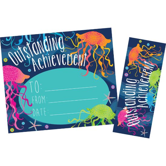 Picture of Barker Creek Kai Ola Awards & Bookmarks Set, Outstanding Achievement, 8-1/2in x 5-1/2in, Set Of 30