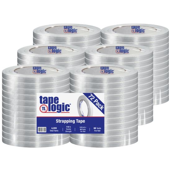 Picture of Tape Logic 1300 Strapping Tape, 1/2in x 60 Yd., Clear, Case Of 72