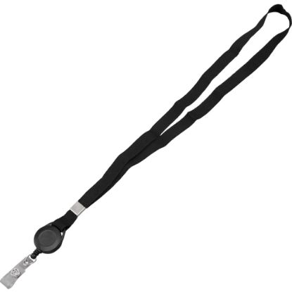 Picture of Advantus Badge Reel Lanyard - 12 / Pack - 36in Length - Black - Woven