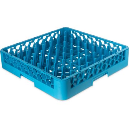 Picture of OptiClean Tall Peg Plate And Tray Rack, 19 7/8inH x 19 7/8inW x 4inD, Blue