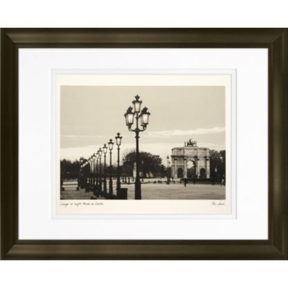 Picture of Timeless Frames Marren Espresso-Framed Landscape Artwork, 11in x 14in, Lights At Night Musee Du Louvre