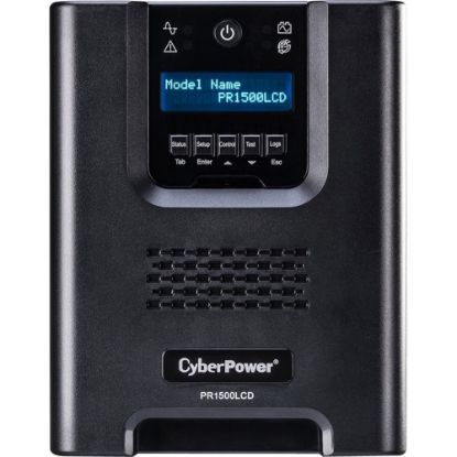 Picture of CyberPower PR1500LCDN Smart App Sinewave UPS Systems - 1500VA/1500W, 120 VAC, NEMA 5-15P, Mini-Tower, Sine Wave, 8 Outlets, LCD, PowerPanel Business, $375000 CEG, 3YR Warranty