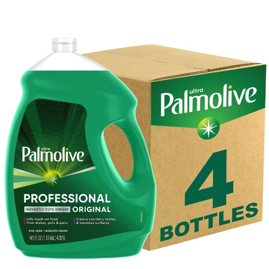 Picture of Palmolive Ultra Strength Liquid Dish Soap, 145 Oz, Green, Pack Of 4 Bottles