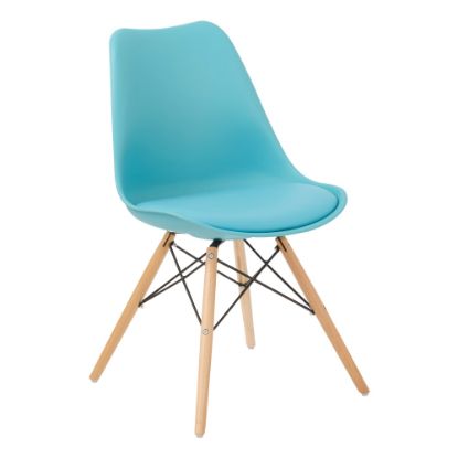 Picture of Ave Six Allen Guest Chair, Teal/Natural Wood