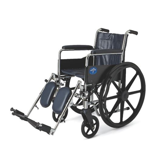 Picture of Medline Excel 2000 Wheelchair, Elevating, 16in Seat, Navy