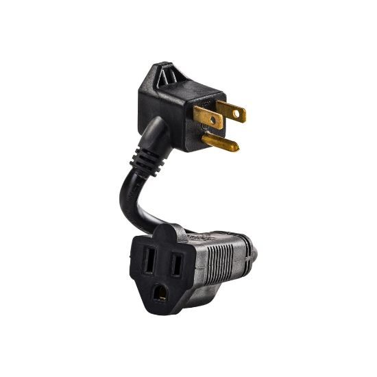 Picture of CyberPower GC201 - Power extension cable - NEMA 5-15, NEMA 5-15P (R) to NEMA 5-15 (F) - AC 125 V - 13 A - 6 in - black