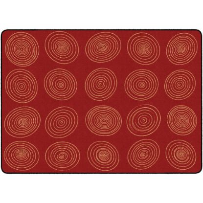 Picture of Flagship Carpets Circles Rug, Rectangle, 6ft x 8ft 4in, Brick