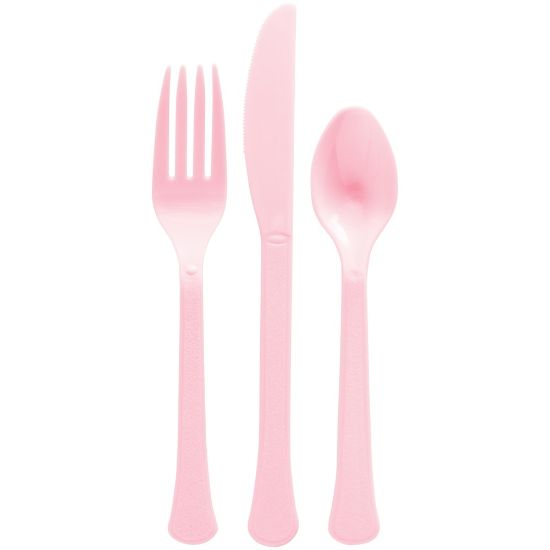 Picture of Amscan Boxed Heavyweight Cutlery Assortment, New Pink, 200 Utensils Per Pack, Case Of 2 Packs