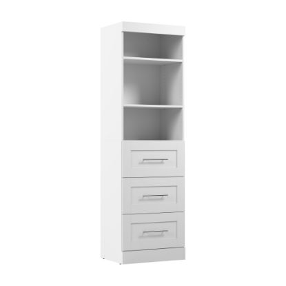 Picture of Bestar Pur 25inW Storage Unit With 3 Drawers, White