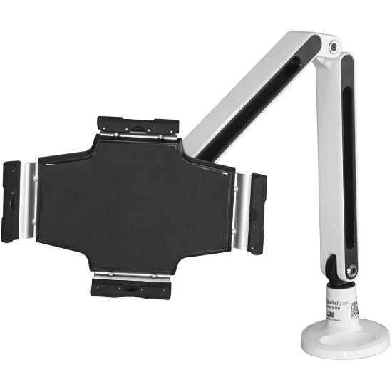 Picture of StarTech.com Desk-Mount Tablet Arm - Articulating - For 9in to 11in Tablets - iPad or Android Tablet Holder - Lockable - Steel - White