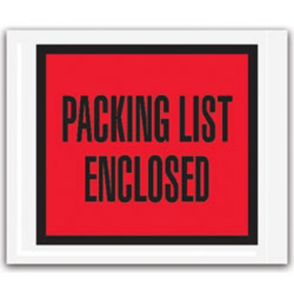 Picture of Tape Logic "Packing List Enclosed" Envelopes, Full Face, Red, 4 1/2in x 6in Pack Of 1,000