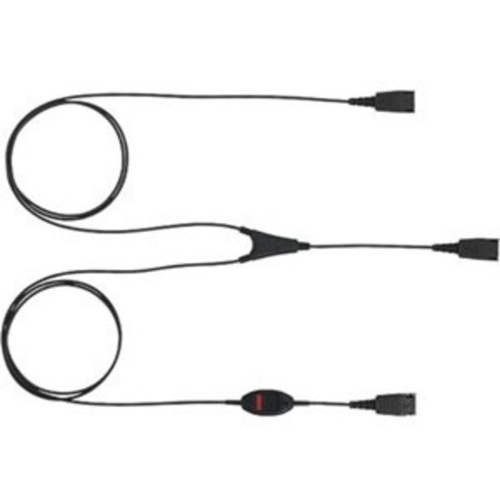 Picture of Jabra Quick Disconnect Phone Cable - Quick Disconnect Phone Cable for Microphone, Headset, Phone - First End: 1 x Quick Disconnect Phone - Second End: 2 x Quick Disconnect Phone - Black