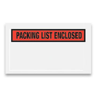 Picture of Tape Logic "Packing List Enclosed" Envelopes, Panel Face, Red, 5 1/2in x 10in Pack Of 1,000