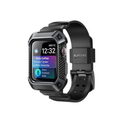 Picture of SupCase Unicorn Beetle Pro - Wrist pack for smart watch - thermoplastic polyurethane (TPU) - black - for Apple Watch (44 mm)