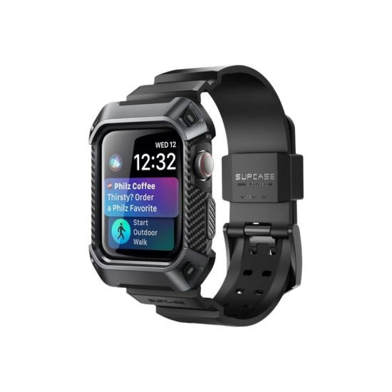 Picture of SupCase Unicorn Beetle Pro - Wrist pack for smart watch - thermoplastic polyurethane (TPU) - black - for Apple Watch (44 mm)