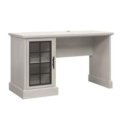 Picture of Sauder Carolina Grove 52inW Single-Pedestal Computer Desk With Glass Door, Winter Oak