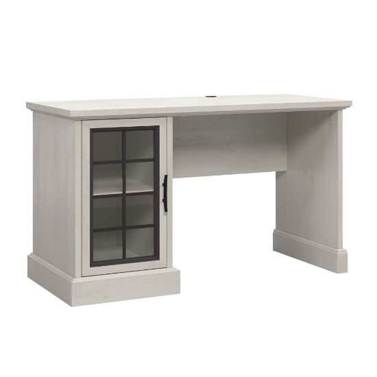 Picture of Sauder Carolina Grove 52inW Single-Pedestal Computer Desk With Glass Door, Winter Oak