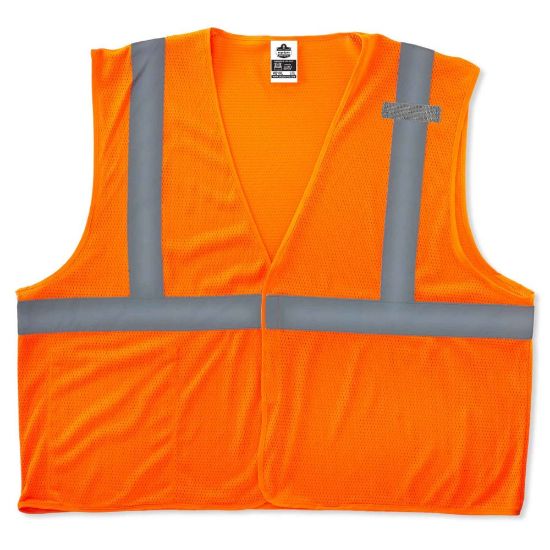 Picture of Ergodyne GloWear Safety Vest, Economy, Type-R Class 2, 4X/5X, Orange, 8210HL