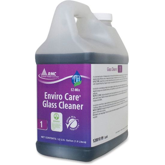 Picture of RMC Enviro Care Glass Cleaner - For Multipurpose, Multi Surface - Concentrate - 64.2 fl oz (2 quart) - 4 / Carton - Non-streaking, Alcohol-free, Non-corrosive, Ammonia-free, Petroleum Free, Bio-based - Purple