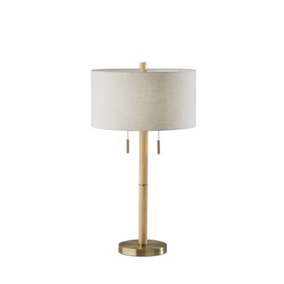 Picture of Adesso Madeline Table Lamp, 28inH, Antique Brass Base/Off-White Shade