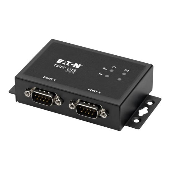 Picture of Eaton Tripp Lite Series RS-422/RS-485 USB to Serial FTDI Adapter with COM Retention (USB-B to DB9 F/M), 2 Ports - Serial adapter - USB 2.0 - RS-422/485 x 2 - black