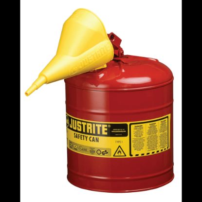 Picture of Justrite Type I Safety Can For Flammables, 2.5 Gallon, Red