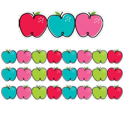 Picture of Creative Teaching Press EZ Borders, Doodle Apples, 48' Per Pack, Set Of 3 Packs