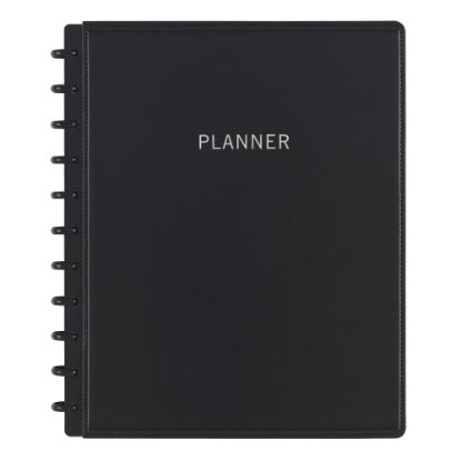 Picture of TUL Discbound Monthly Planner Starter Set, Undated, Letter Size, Leather Cover, Black