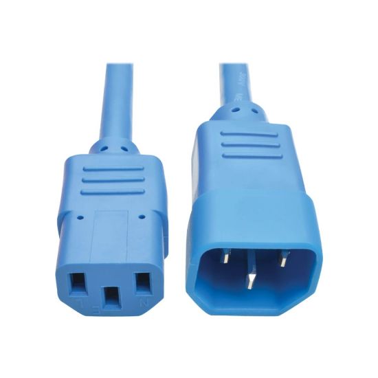 Picture of Eaton Tripp Lite Series PDU Power Cord, C13 to C14 - 10A, 250V, 18 AWG, 3 ft. (0.91 m), Blue - Power extension cable - IEC 60320 C14 to power IEC 60320 C13 - AC 100-250 V - 10 A - 3 ft - blue