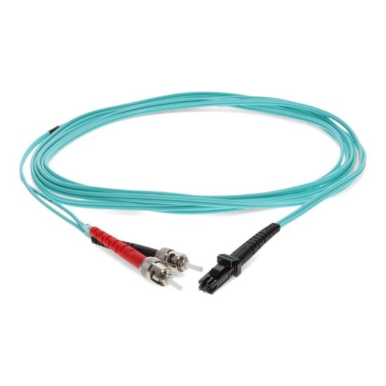 Picture of AddOn 5m MT-RJ to ST OM3 Aqua Patch Cable - Patch cable - MT-RJ/UPC multi-mode (M) to ST/UPC multi-mode (M) - 5 m - fiber optic - 50 / 125 micron - OM3 - halogen-free, molded, plenum - aqua