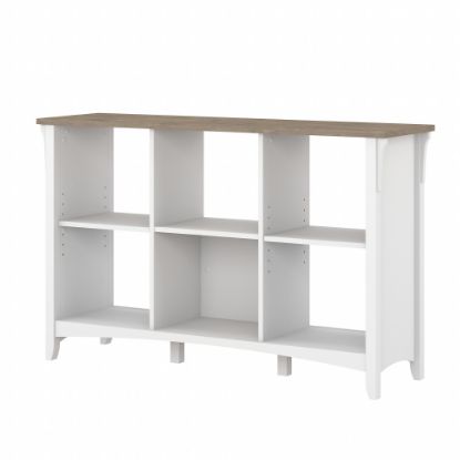 Picture of Bush Furniture Salinas 30inH 6-Cube Storage, Shiplap Gray/Pure White, Standard Delivery