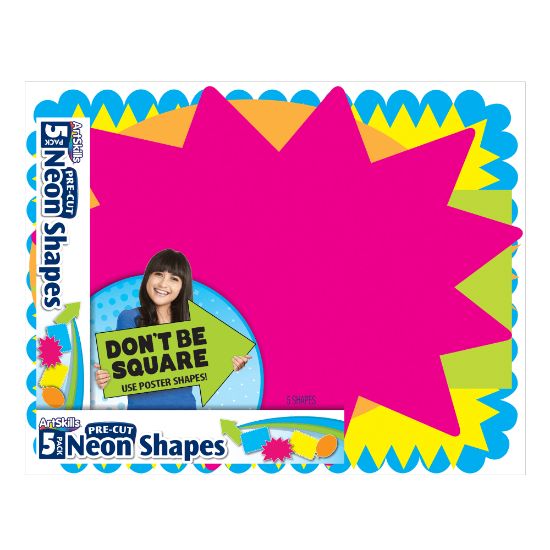 Picture of ArtSkills Poster Board Pre-Cut Shapes, 11 1/2in x 14in, Pack Of 5