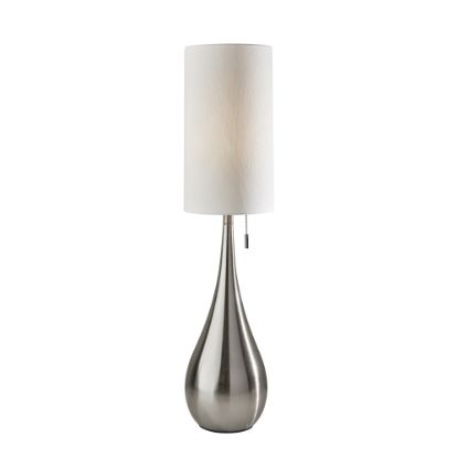 Picture of Adesso Christina Table Lamp, 34-1/2inH, White Shade/Brushed Steel Base