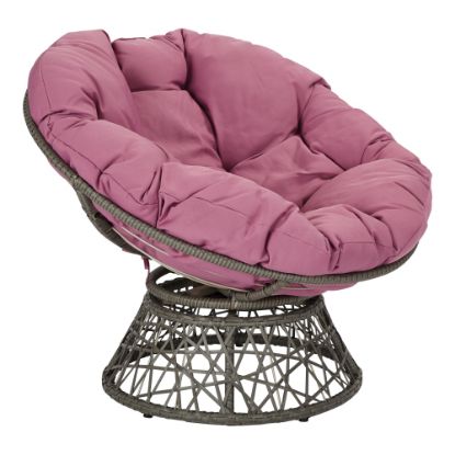 Picture of Office Star Papasan Chair, Purple/Gray