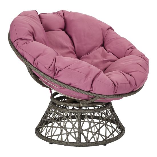 Picture of Office Star Papasan Chair, Purple/Gray