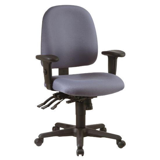 Picture of Office Star Work Smart Ergonomic Multifunction High-Back Chair, 38-1/4inH, Gray/Black