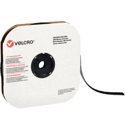 Picture of VELCRO Brand Loop Tape, Strips, 1/2in x 75ft, Black