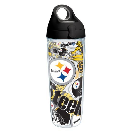 Picture of Tervis NFL All-Over Water Bottle With Lid, 24 Oz, Pittsburgh Steelers