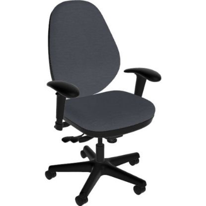 Picture of Sitmatic GoodFit Multifunction High-Back Chair With Adjustable Arms, Gray/Black