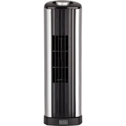 Picture of Black+Decker BFT114 14-Inch Mini Tower Fan - 3 Speed - 90 deg. Oscillation, Air Circulation - 13.5in Height x 4.2in Width x 4.3in Depth - Black