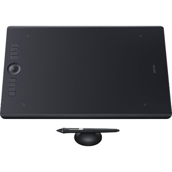 Picture of Wacom Intuos Pro Pen Tablet Large - Graphics Tablet - 12.24in x 8.50in - 5080 lpi - Touchscreen - Multi-touch Screen Wired/Wireless - Bluetooth/Wi-Fi - 8192 Pressure Level - Pen - PC, Mac - Black