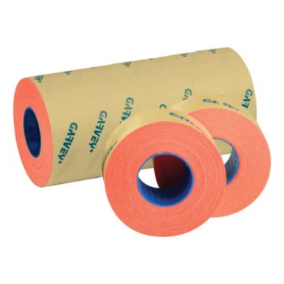 Picture of Garvey Price Marking Labels, Fluorescent Red, 1,200 Labels Per Roll, Pack Of 9 Rolls