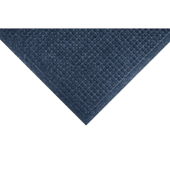 Picture of M+A Matting Waterhog Squares Fashion Floor Mat, 3ft x 10ft, Navy