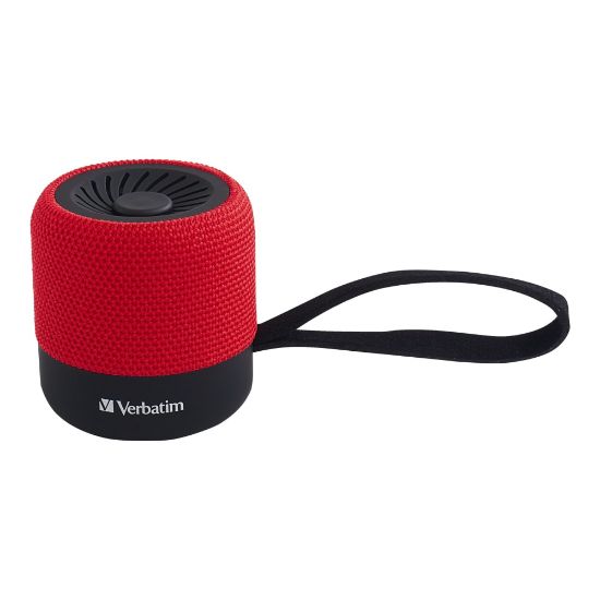 Picture of Verbatim Bluetooth Speaker System - Red - 100 Hz to 20 kHz - TrueWireless Stereo - Battery Rechargeable - 1 Pack