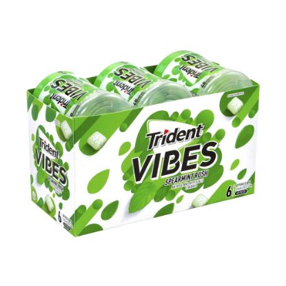 Picture of Trident Vibes Spearmint Sugar-Free Gum, 40 Pieces Per Pack, Carton Of 6 Packs