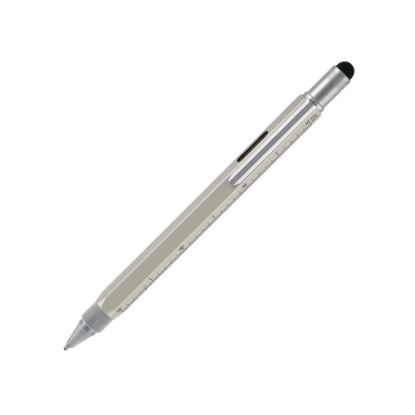 Picture of Monteverde One Touch Tool Pen, Medium Point, 0.8 mm, Silver Barrel, Black Ink