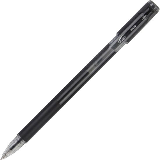 Picture of Integra Quick-Dry Gel Ink Stick Pens, 0.7 mm, Black Ink, Pack Of 12 Pens